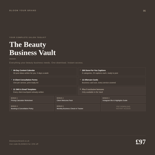 The Beauty Business Vault — Your Complete Salon Toolkit